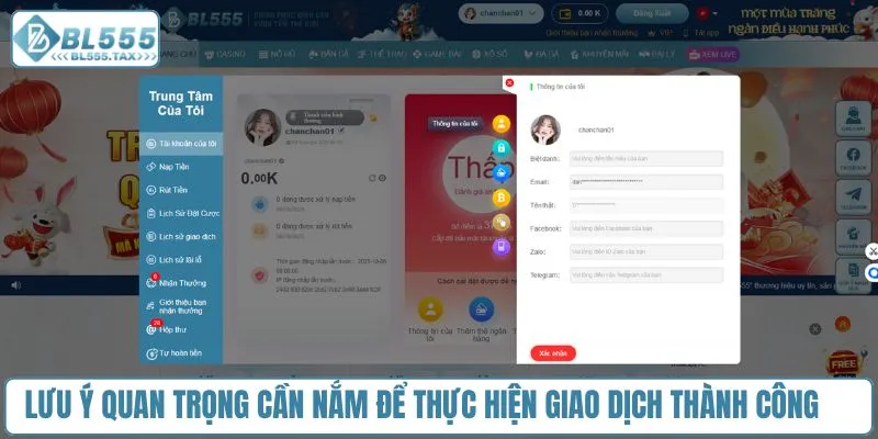 Nạp Tiền BL555 - Hướng Dẫn Cách Nạp Tiền Đơn Giản