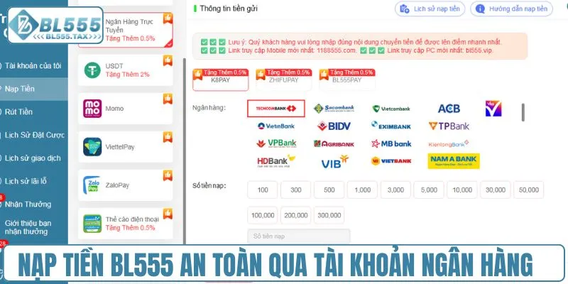 Nạp Tiền BL555 - Hướng Dẫn Cách Nạp Tiền Đơn Giản